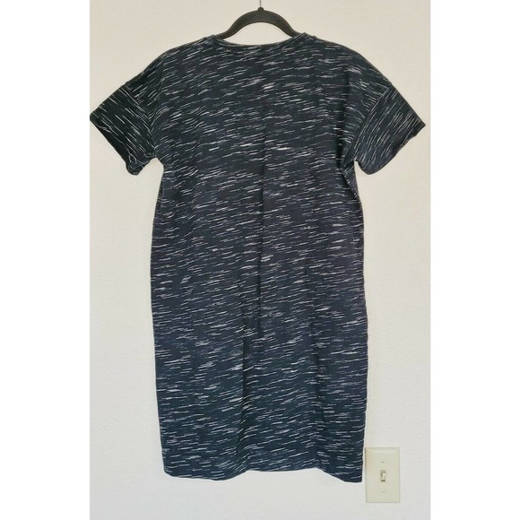 Club Monaco Women's Black & White Spacedye T-Shirt‎ Dress. Size M - Picture 4 of 6